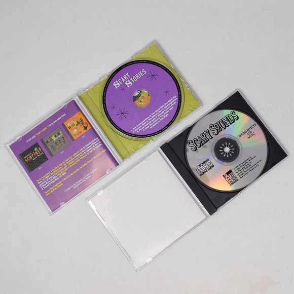 Halloween Party CDs Scary Sounds & Stories Effects Music Haunted House Lot of 2 - Picture 7 of 8